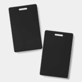 Solid Black Name Badge Slank en minimaal ontwerp (Voor- en achterkant)