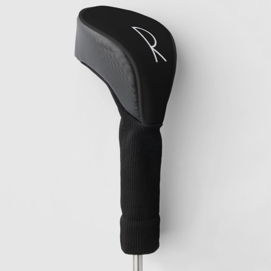 Solid Black op maat Golfheadcover (Schuin)