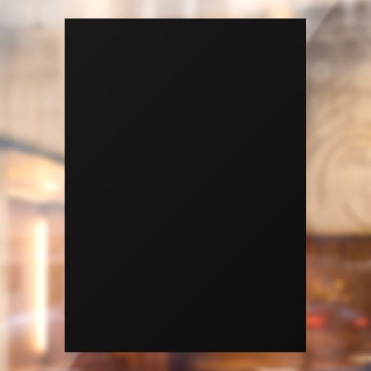 Solid Black Partial Transparent Design Raamsticker (Vel 2)