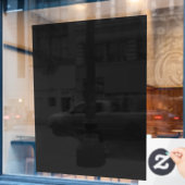 Solid Black Partial Transparent Design Raamsticker (Cafe Raam)