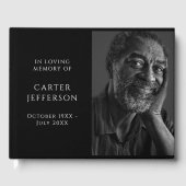 Solid Black Photo Memorial gastenboek (Voorkant)