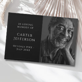 Solid Black Photo Memorial gastenboek