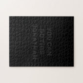 Solid Black Puzzle met u kan dit doen (naam) Legpuzzel (Horizontaal)