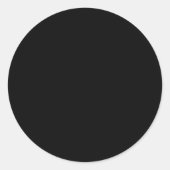 Solid Black Ronde Sticker (Voorkant)