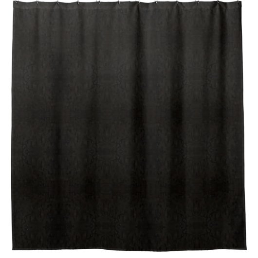 Solid Black Shower Curtain Douchegordijn (Voorkant)