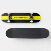 Solid Black Skateboard with Your Custom Message (Horizontaal)