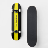 Solid Black Skateboard with Your Custom Message (Voorkant)