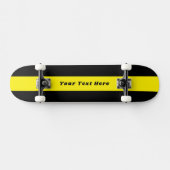 Solid Black Skateboard with Your Custom Message (Horizontaal)