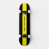 Solid Black Skateboard with Your Custom Message (Voorkant)
