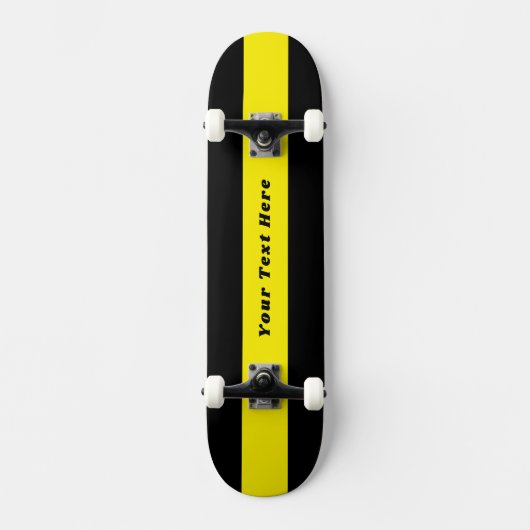 Solid Black Skateboard with Your Custom Message (Voorkant)