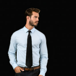 Solid Black Stropdas