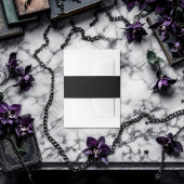 Solid Black Uitnodigingen Wikkel