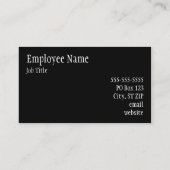 Solid Black Visitekaartje (Achterkant)