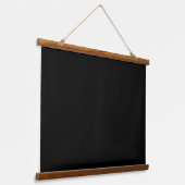 Solid Black WFH achtergrondscherm achtergrond Twee Hangend Wandkleed (Gebogen)