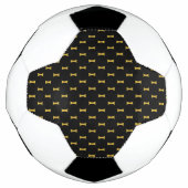 Solid Black with Metallic Gold Mark Style Voetbal (Voorkant)