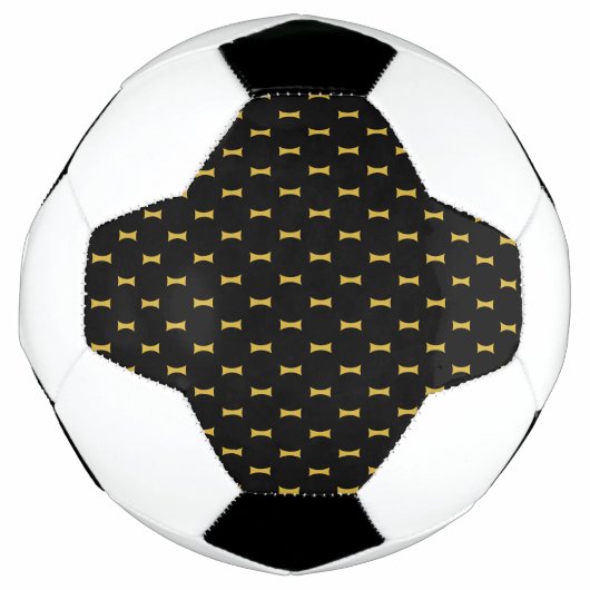 Solid Black with Metallic Gold Mark Style Voetbal (Voorkant)
