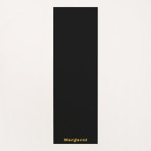 Solid Black Yoga Mat with Your Name in Style (Voorkant)