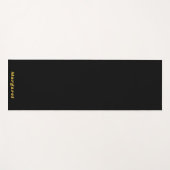 Solid Black Yoga Mat with Your Name in Style (Voorkant (horizontaal))
