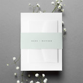 Solid Bleek Green Wedding Uitnodigingen Wikkel