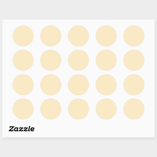 Solid blonde beige ronde sticker (Vel)
