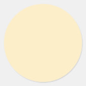 Solid blonde beige ronde sticker (Voorkant)