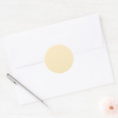 Solid blonde beige ronde sticker (Envelop)