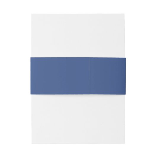 Solid Blue Bruiloft Uitnodigingen Wikkel (Achterkant Voorbeeld)