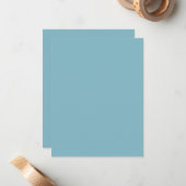 Solid Blue Pastel Tone Minimalist Professional Notitiekaartje (Voorkant / Achterkant in situ)