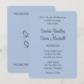 Solid Blue Wedding-uitnodigingen Kaart (Voorkant / Achterkant)