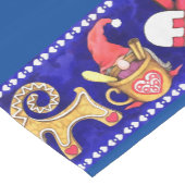 Solid Blue White Red Zweedse kerstWaterverf Korte Tafelloper (Hoek)