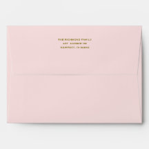 Solid Blush Pink Envelope met retouradres