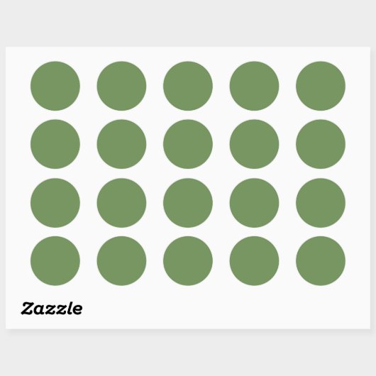 Solid Boston fern rustige groen Ronde Sticker (Vel)