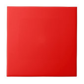 Solid Bright Cherry Red keramische tegel Tegeltje (Voorkant)