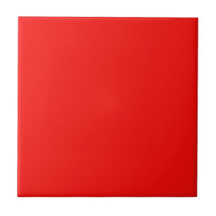 Solid Bright Cherry Red keramische tegel Tegeltje