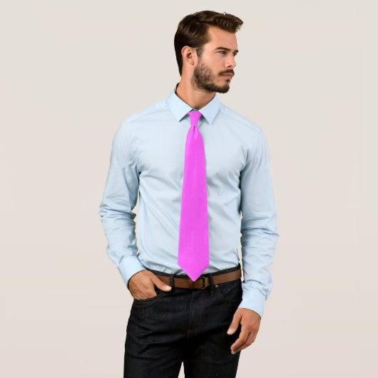 Solid Bright Fuchsia Color Formal Stropdas (In situ)