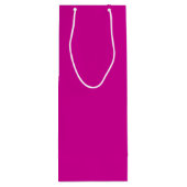 Solid Bright Magenta Wijn Cadeautas (Achterkant)
