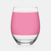 Solid Bright Roe Pink Glass Wijnglas Zonder Voet (Achterkant)