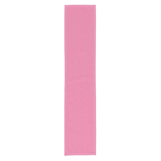 Solid Bright Roos Pink Table Runner Korte Tafelloper (Voorkant)