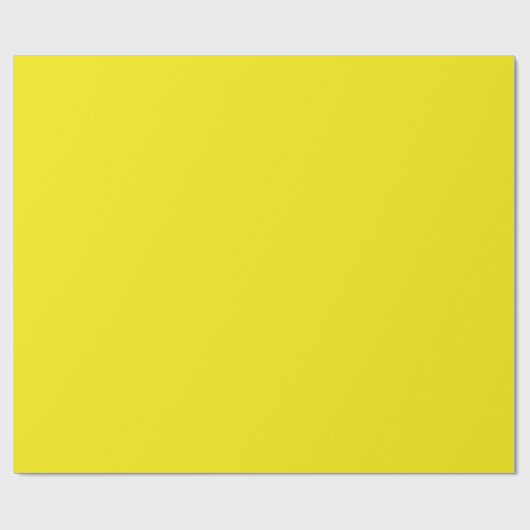 Solid bright sunny yellow cadeaupapier (Vlak)