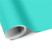 Solid bright turquoise cadeaupapier (Rol Hoek)