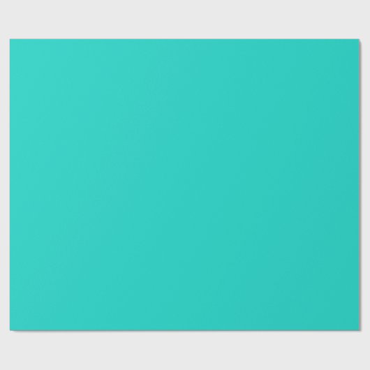 Solid bright turquoise cadeaupapier (Vlak)
