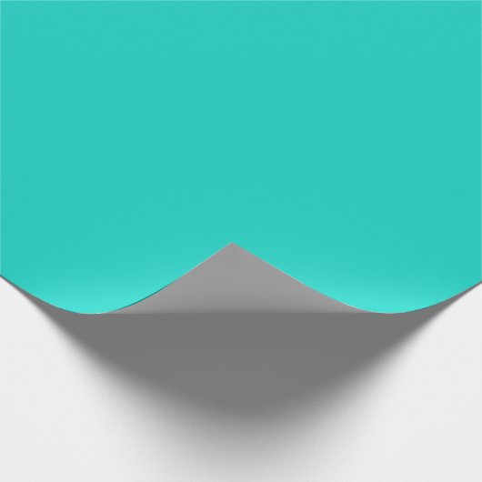 Solid bright turquoise cadeaupapier (Hoek)