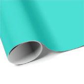 Solid bright turquoise cadeaupapier (Rol Hoek)