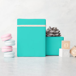 Solid bright turquoise cadeaupapier