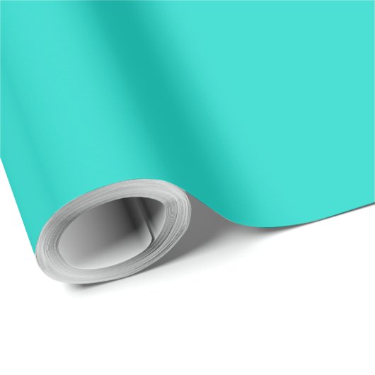 Solid bright turquoise cadeaupapier (Rol Hoek)