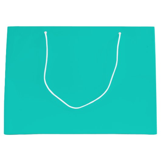 Solid bright turquoise groot cadeauzakje (Voorkant)