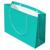 Solid bright turquoise groot cadeauzakje (Achterkant Gekanteld)