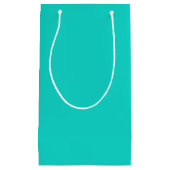 Solid bright turquoise klein cadeauzakje (Voorkant)
