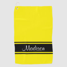 Solid Bright Yellow Black Stripes Script-naam