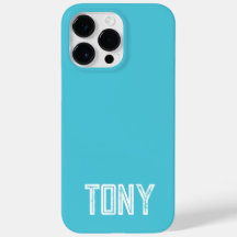 Solid BrightStor Blue Custom Name Monogram